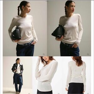 The Sophie Rue Wool & Silk long sleeve crew neck sweater sz medium